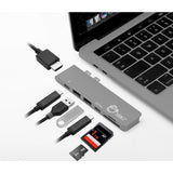 SIIG Thunderbolt 3 USB-C Hub HDMI with Card Reader & PD Adapter - Space Gray — JU-TB0512-S1