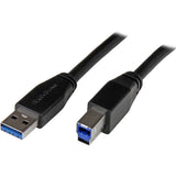 StarTech.com 10m 30 ft Active USB 3.0 (5Gbps) USB-A to USB-B Cable - M/M - USB A to B Cable - USB 3.2 Gen 1 — USB3SAB10M