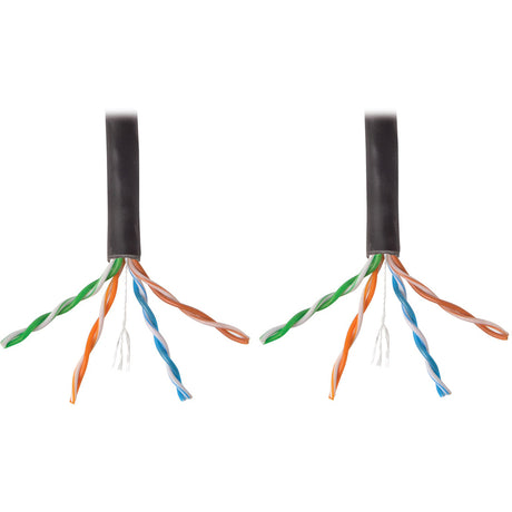 Eaton Tripp Lite Series Cat6 Gigabit Solid Core UTP PVC Bulk Ethernet Cable, Black, 1000 ft. (304.8 m), TAA — N222-01K-BK