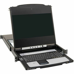 Eaton Tripp Lite Series NetDirector 8-Port DisplayPort KVM Switch Console with 17 in. LCD, IP Remote Access, Dual Rail, 1U Rack-Mount, TAA — B030-DP08-17DIP