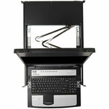 Eaton Tripp Lite Series NetDirector 8-Port DisplayPort KVM Switch Console with 17 in. LCD, IP Remote Access, Dual Rail, 1U Rack-Mount, TAA — B030-DP08-17DIP