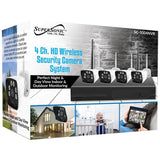 Supersonic Wireless Security Camera System with 4x FHD Indoor/Outdoor Cameras — SC-5004NVR