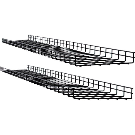 Eaton Tripp Lite Series Wire Mesh Cable Tray - 300 x 50 x 1500 mm (12 in. x 2 in. x 5 ft.), 2-Pack — SRWB12210X2STR