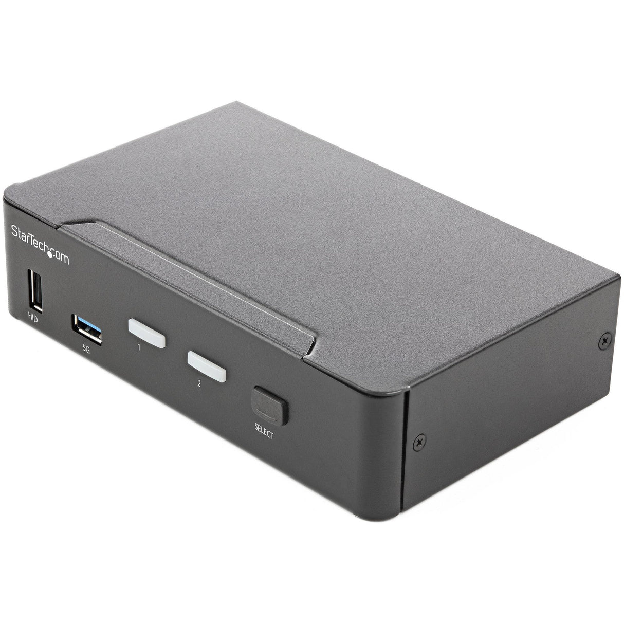 StarTech.com 2 Port HDMI KVM Switch 4K 60Hz UHD HDR, HDMI 2.0 Single Monitor, 2 Port USB 3.0 Hub, 4x USB HID, Audio, Hotkey Switching, TAA — SV231HU34K6