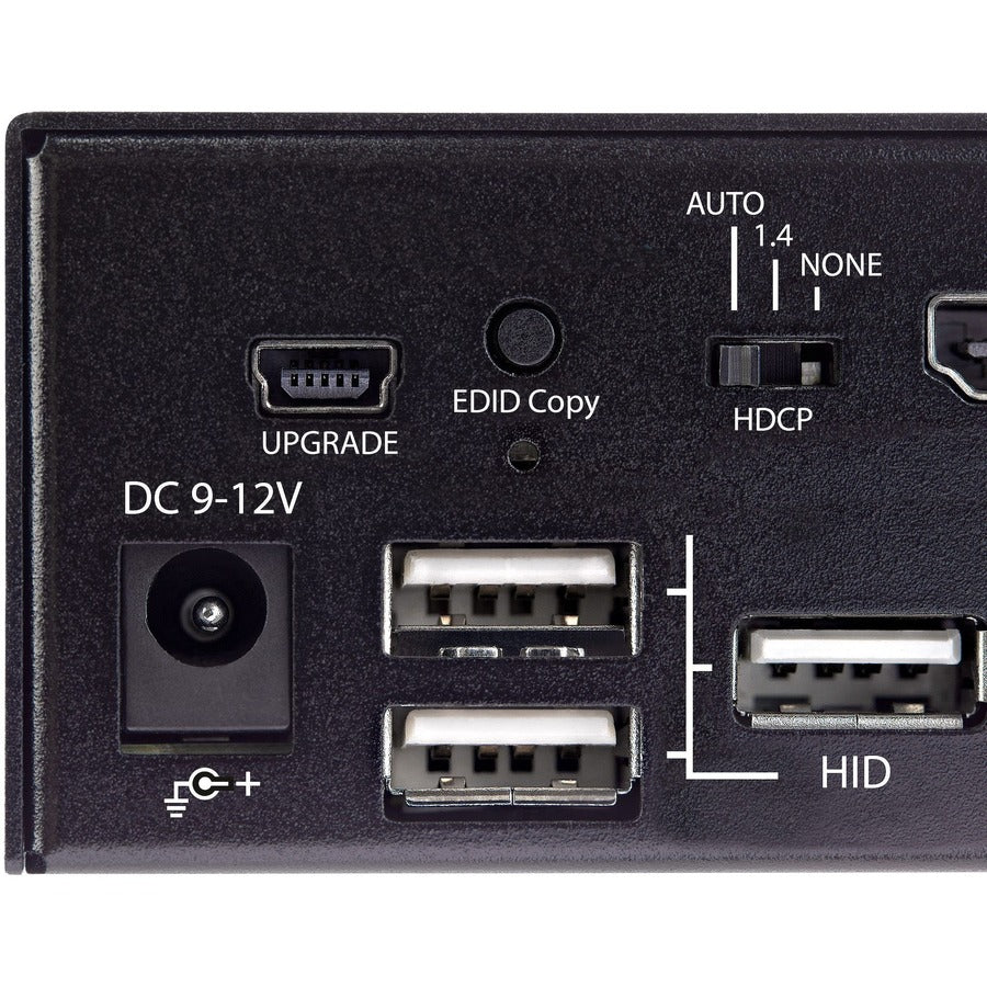 StarTech.com 2 Port HDMI KVM Switch 4K 60Hz UHD HDR, HDMI 2.0 Single Monitor, 2 Port USB 3.0 Hub, 4x USB HID, Audio, Hotkey Switching, TAA — SV231HU34K6
