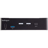 StarTech.com 2 Port HDMI KVM Switch 4K 60Hz UHD HDR, HDMI 2.0 Single Monitor, 2 Port USB 3.0 Hub, 4x USB HID, Audio, Hotkey Switching, TAA — SV231HU34K6