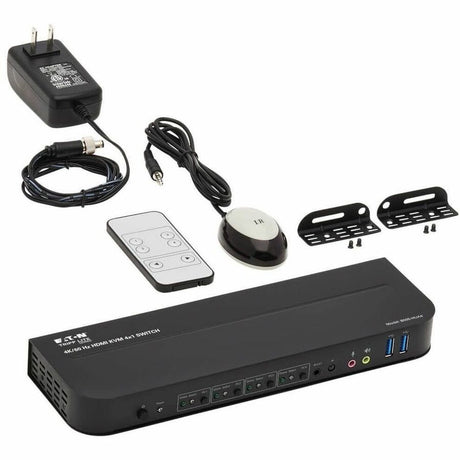 Eaton Tripp Lite Series 4-Port HDMI/USB KVM Switch - 4K 60 Hz, HDR, HDCP 2.2, IR, USB Sharing — B005-HUA4