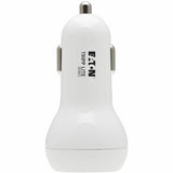 Eaton Tripp Lite Series Dual-Port USB Car Charger - 30W PD Charging, USB-C (18W) & USB-A (12W), USB-C to Lightning Cable, White — U280-C02-30W-K