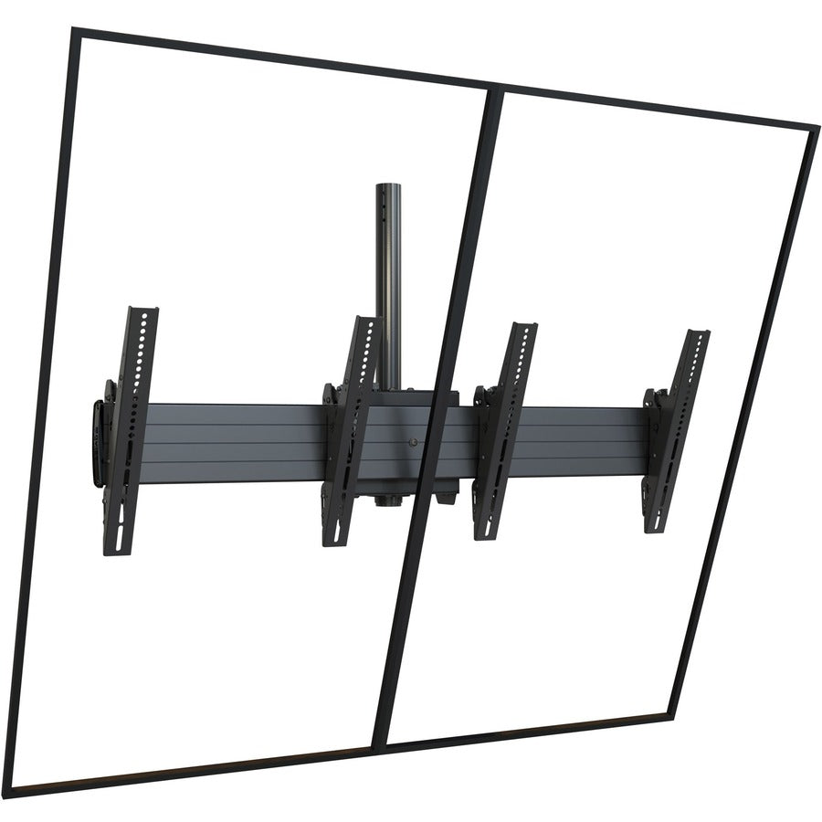 Chief Fusion Large Ceiling Mounted 2x1 Menu Board Ceiling TV Mount - For 40-55 Inch TVS - 400mm Interfaces - Black — LCM2X1UP400