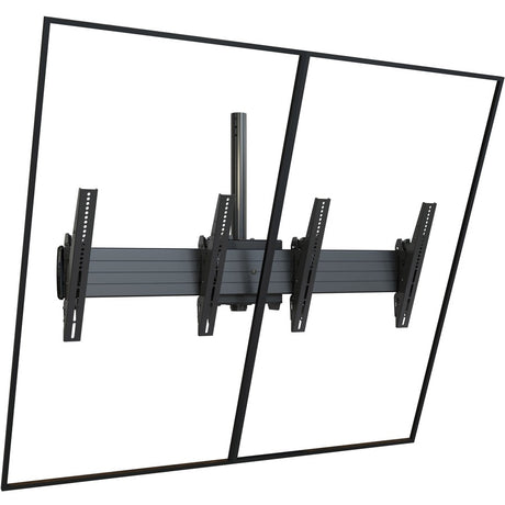 Chief Fusion Large Ceiling Mounted 2x1 Menu Board Ceiling TV Mount - For 40-55 Inch TVS - 400mm Interfaces - Black — LCM2X1UP400