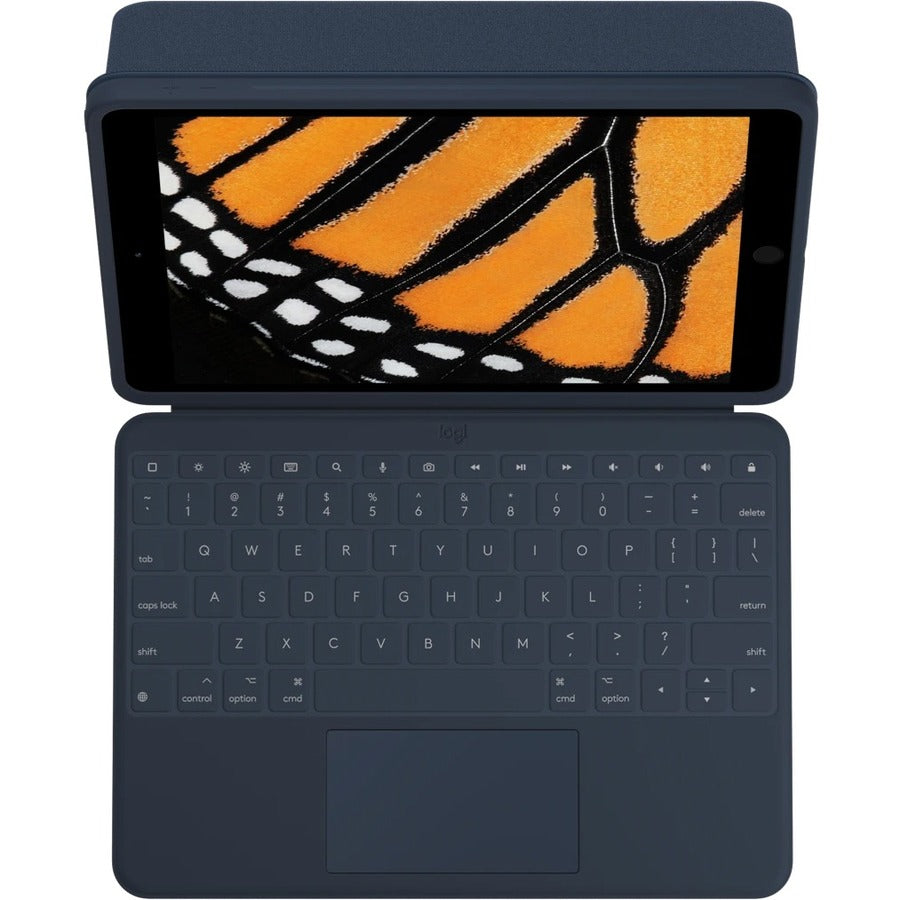 Logitech Rugged Combo 3 Rugged Keyboard/Cover Case Apple iPad (8th Generation), iPad (7th Generation) Tablet - Blue — 920-010341