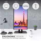 ViewSonic VP2768a 27-Inch IPS 1440p Monitor with Advanced Ergonomics, 100% sRGB Rec 709, 14-bit 3D LUT, Eye Care, 90W USB C, RJ45, HDMI, Daisy Chain for Home and Office — VP2768A