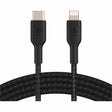 Belkin 30W USB-C to Lightning Cable - Nylon, Braided - M/M - 2m/6.6ft - Black — CAA004bt2MBK