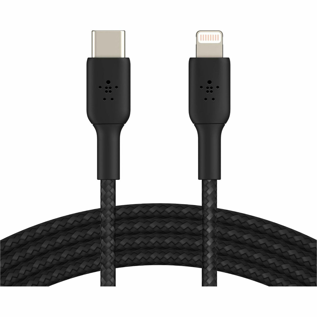 Belkin 30W USB-C to Lightning Cable - Nylon, Braided - M/M - 2m/6.6ft - Black — CAA004bt2MBK