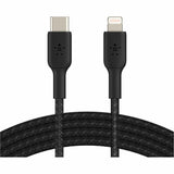 Belkin 30W USB-C to Lightning Cable - Nylon, Braided - M/M - 2m/6.6ft - Black — CAA004bt2MBK