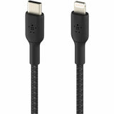Belkin 30W USB-C to Lightning Cable - Nylon, Braided - M/M - 2m/6.6ft - Black — CAA004bt2MBK
