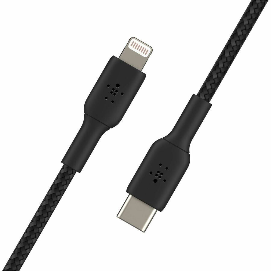 Belkin 30W USB-C to Lightning Cable - Nylon, Braided - M/M - 2m/6.6ft - Black — CAA004bt2MBK