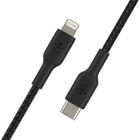 Belkin 30W USB-C to Lightning Cable - Nylon, Braided - M/M - 2m/6.6ft - Black — CAA004bt2MBK