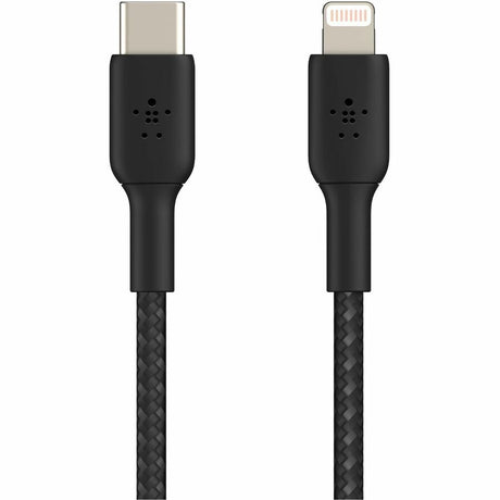 Belkin 30W USB-C to Lightning Cable - Nylon, Braided - M/M - 2m/6.6ft - Black — CAA004bt2MBK