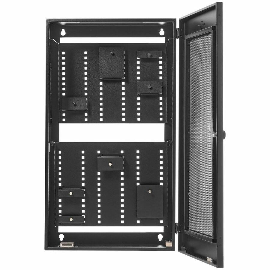 Eaton Tripp Lite Series SmartRack 5U Low-Profile Vertical-Mount Switch-Depth Wall-Mount Structured Wiring Enclosure, Adjustable Equipment Brackets — SRWF10UMOD