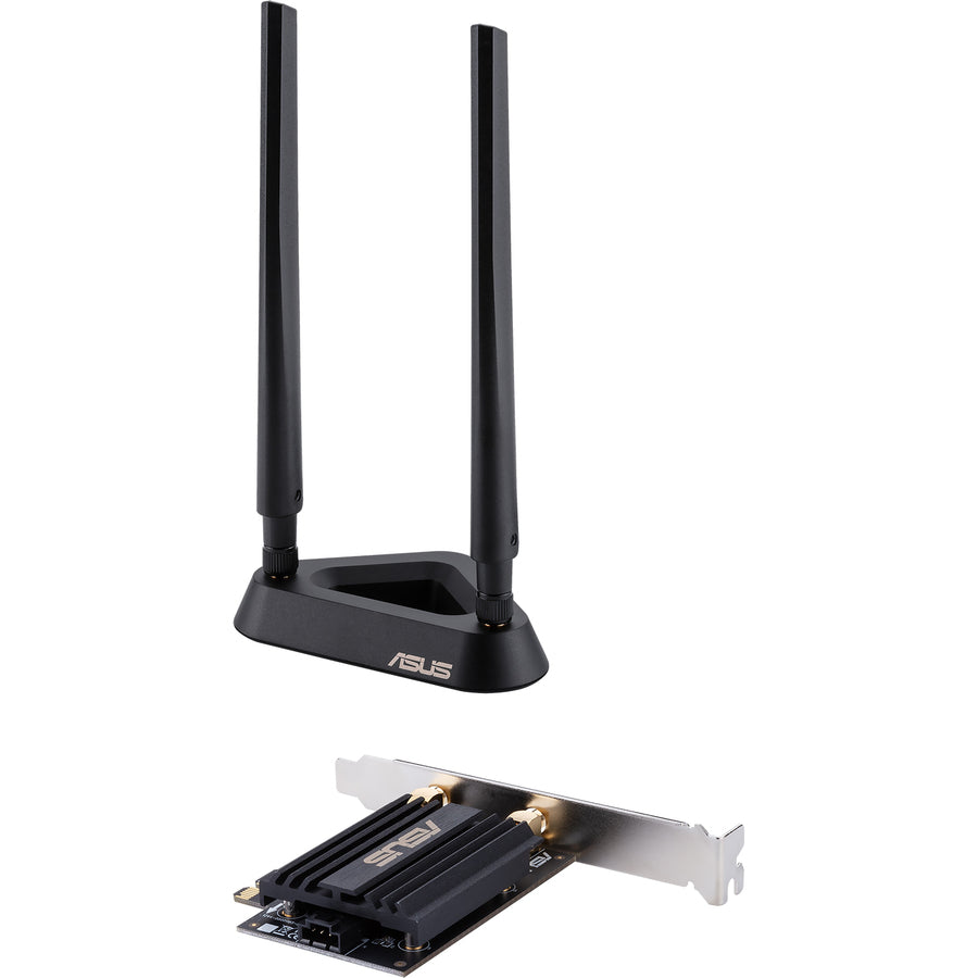 Asus PCE-AX58BT IEEE 802.11ax Bluetooth 5.0 Wi-Fi/Bluetooth Combo Adapter for Desktop Computer — PCE-AX58BT
