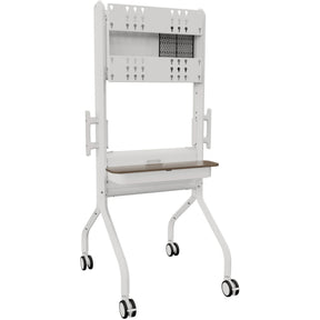 Chief Voyager Manual height Adjustable AV Mobile Cart - For 50-85 Inch Displays - Mobile TV Cart - White — LSCUW