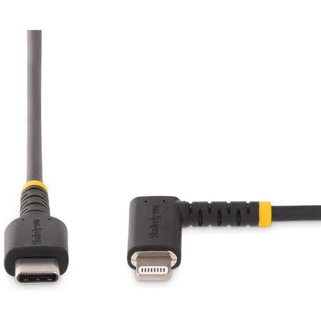 StarTech.com 3ft (1m) Durable USB-C to Lightning Cable, Right-Angled Heavy Duty USB Type-C to Lightning Charging/Sync Cord — RUSB2CLTMM1MR