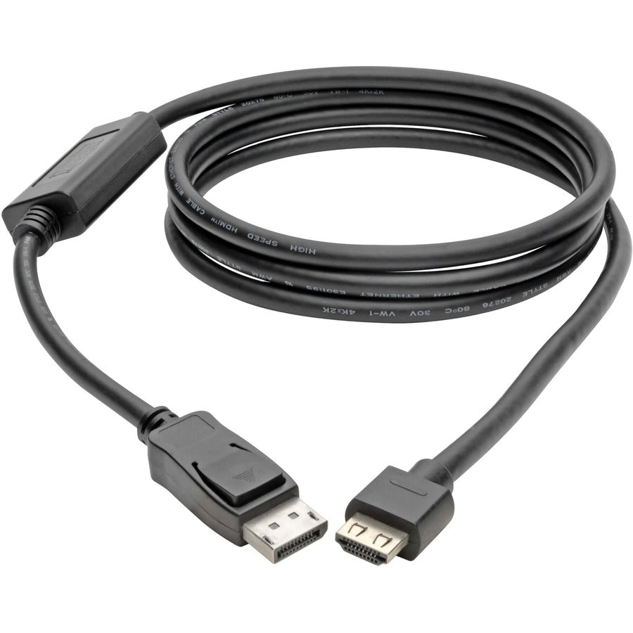 Eaton Tripp Lite Series DisplayPort 1.4 to HDMI Active Adapter Cable (M/M), 4K 60 Hz, 4:4:4, HDR, HDCP 2.2, 6 ft. (1.8 m), TAA — P582-006-HD-V4A
