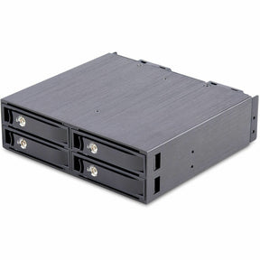 StarTech.com 4-Bay Backplane for U.2 Drives, Fits in a 5.25inch Bay, Mobile Rack for 2.5inch U.2 (SFF-8639) NVMe HDD/SSDs, Removable Trays — 4U2525-SAS-BACKPLANE