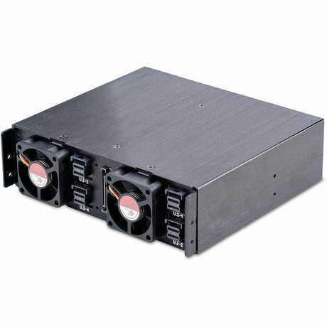 StarTech.com 4-Bay Backplane for U.2 Drives, Fits in a 5.25inch Bay, Mobile Rack for 2.5inch U.2 (SFF-8639) NVMe HDD/SSDs, Removable Trays — 4U2525-SAS-BACKPLANE