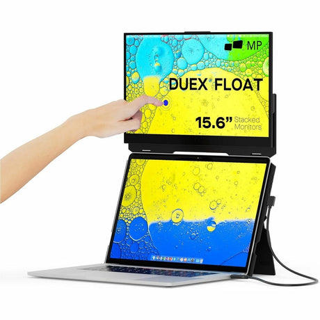 Duex Float Mobile Pixels 15.6" Stacked Portable Screens, Full HD IPS 1080P Touchscreen Monitor with Built-in Kickstand, USB Type-C/HDMI Plug and Play, Support Windows/Mac/Android/ChromeOS/Switch — 101-1011P01