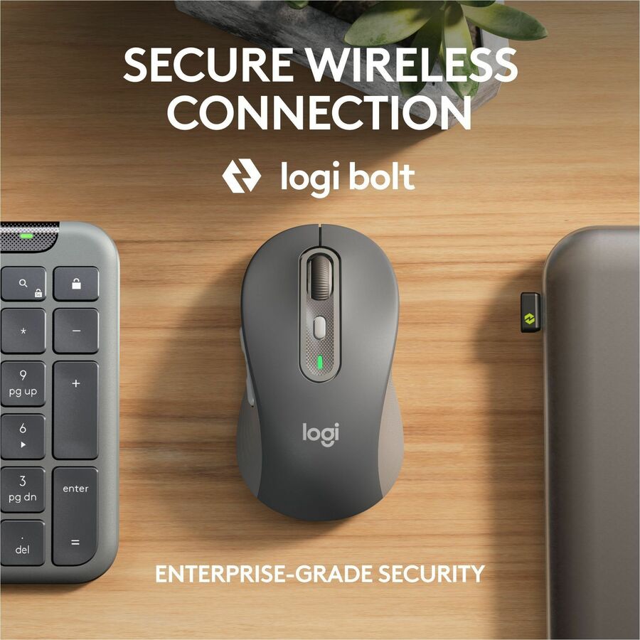 Logitech Signature Slim MK955 for Business Wireless Keyboard and Mouse Combo, Quiet Typing, Secure Receiver - Graphite — 920-012427