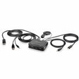 StarTech.com 2-Port Hybrid USB-C DisplayPort Cable KVM Switch, 4K 60Hz, Compact KVM with 6ft/1.8m USB-A & 4ft/1.2m USB-C Integrated Cables — C2-D46-UAC-CBL-KVM