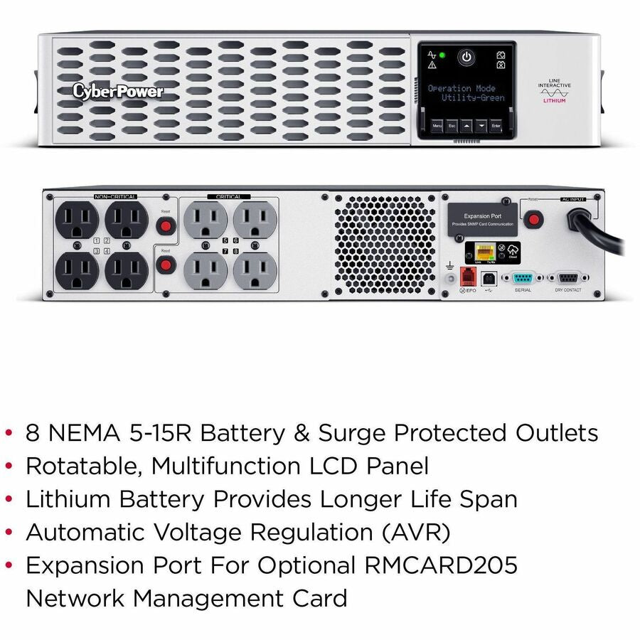 CyberPower PRL1500RT2UC Smart App Sinewave UPS Systems — PRL1500RT2UC