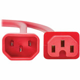 Eaton Tripp Lite Series Power Cord C14 to C15 - Heavy-Duty, 15A, 250V, 14 AWG, 10 ft. (3.1 m), Red — P018-010-ARD