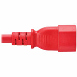 Eaton Tripp Lite Series Power Cord C14 to C15 - Heavy-Duty, 15A, 250V, 14 AWG, 10 ft. (3.1 m), Red — P018-010-ARD