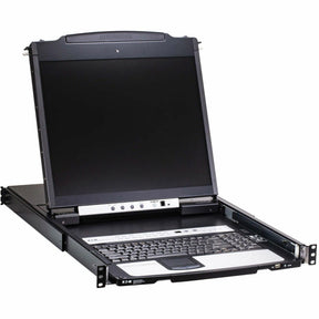 Eaton 16-Port Cat5 KVM over IP Switch - 19 in. LCD, 1 Remote or 1 Local User, 1U Rack-Mount, TAA — B064C-16-1-IP