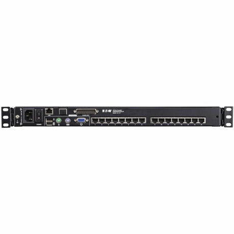 Eaton 16-Port Cat5 KVM over IP Switch - 19 in. LCD, 1 Remote or 1 Local User, 1U Rack-Mount, TAA — B064C-16-1-IP