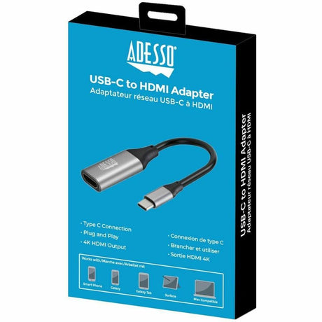 Adesso USB C To HDMI Adapter @4K/60Hz — AUH-5010
