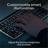 Logitech MX Keys S for Mac, Wireless Keyboard, Fluid, Precise Laptop-Like Typing, Programmable Keys, Backlit, Bluetooth, Space Grey — 920-011621