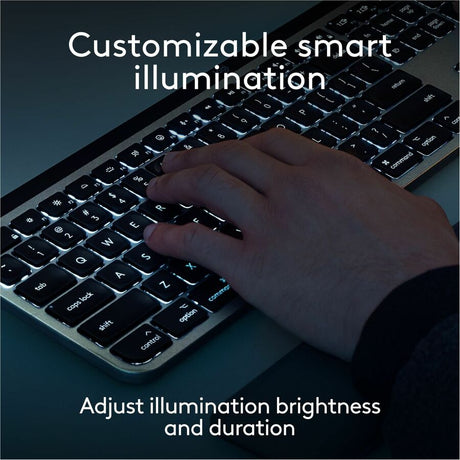 Logitech MX Keys S for Mac, Wireless Keyboard, Fluid, Precise Laptop-Like Typing, Programmable Keys, Backlit, Bluetooth, Space Grey — 920-011621