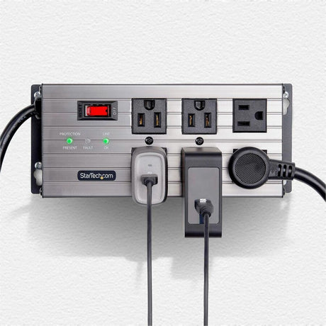 StarTech.com 6-Outlet Industrial Power Strip 125V/15A, EMI/RFI Isolation, Surge Protection, Mountable PDU, 8ft NEMA 5-15P Cord, UL Listed — 6N515S8-POWER-STRIP