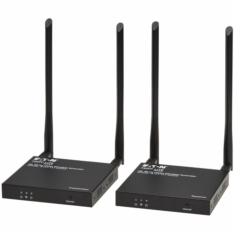 Eaton Tripp Lite Series HDMI over Wireless Extender Kit w IR, 4K 60 Hz, Wireless HDMI, Switchable Channel, Up to 164 ft. (50 m) — B127-1A1-WHD3