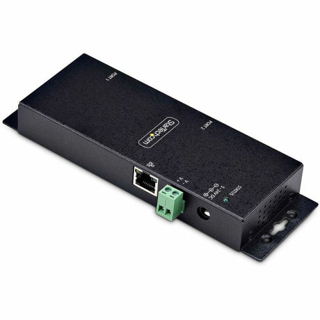 StarTech.com 2-Port Serial to Ethernet Adapter, IP Serial Device Server For Remote RS232 Devices, Wall/DIN Rail Mount, LAN To DB9 Converter — I23-SERIAL-ETHERNET