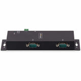 StarTech.com 2-Port Serial to Ethernet Adapter, IP Serial Device Server For Remote RS232 Devices, Wall/DIN Rail Mount, LAN To DB9 Converter — I23-SERIAL-ETHERNET
