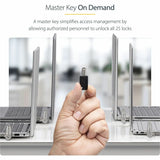 StarTech.com 25-Pack Universal Laptop Lock 6.6ft, Master Keyed Locking Cable, Security Cable, Compatible w/Noble Wedge&reg;/Nano/K-Slot — UNIVMK25-LAPTOP-LOCK