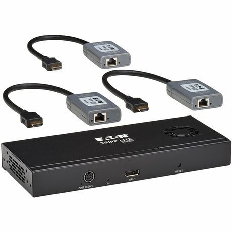 Eaton Tripp Lite Series 3-Port DisplayPort to HDMI Splitter/Extender Kit over Cat6, MST Hub, 8K/4K 60 Hz, DP 1.4, Up to 230 ft. (70 m), TAA — B156E-003-H8K-K