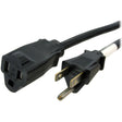 StarTech.com 6ft (1.8m) Heavy Duty Extension Cord, NEMA5-15R to NEMA5-15P Black Extension Cord, 15A 125V, 14AWG, Heavy Gauge Power Cable — PAC101146