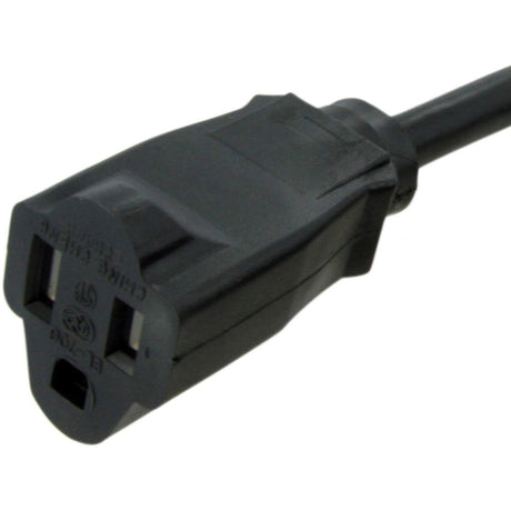 StarTech.com 6ft (1.8m) Heavy Duty Extension Cord, NEMA5-15R to NEMA5-15P Black Extension Cord, 15A 125V, 14AWG, Heavy Gauge Power Cable — PAC101146