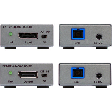 Gefen Ultra HD 600MHz DisplayPort 1.2 Extender over one SC-Terminated FiberOptic Cable — EXT-DP-4K600-1SC
